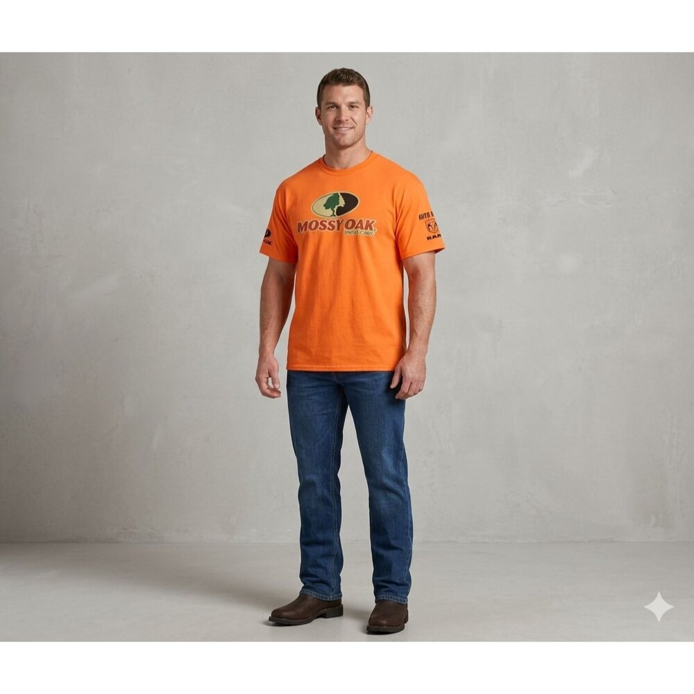 Lot 2 Mossy Oak Prostaff T Shirts Men’s 2XL Graphic Walmart Ram Logos Outdoor